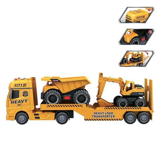 Tir cu 2 Utilaje Lumina si Sunet Jumbo - Jucărie Construcții - Default Title [ps:9532cce5-e532-4bb0-9589-7abfa472a60c]