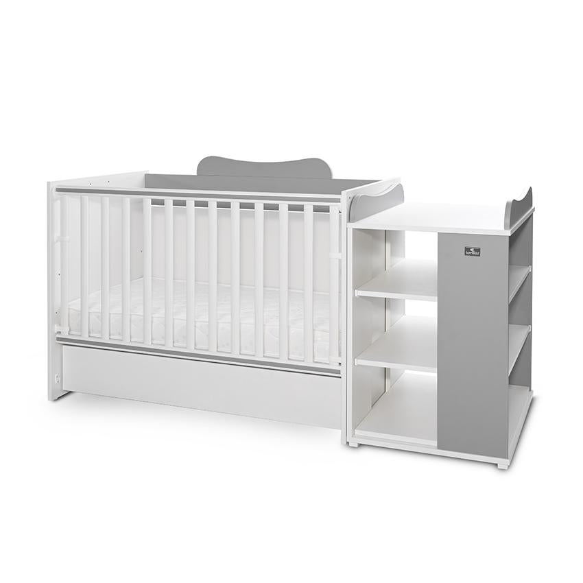 Pătuț Modular Multifuncțional Lorelli Multi, White Orchid - White Stone Grey [ps:9da7b06e-a2cf-4bf4-a56b-b0e8a19b38be]