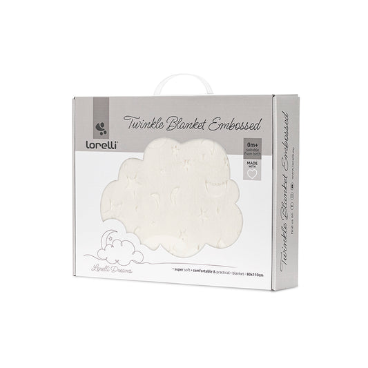 Păturică Bebeluși Lorelli Twinkle, Albă, 80x110 cm - Beige [ps:d8600788-bc40-4e57-b261-286d22d7b832]