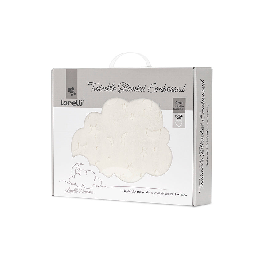 Păturică Bebeluși Lorelli Twinkle, Albă, 80x110 cm - Beige [ps:d8600788-bc40-4e57-b261-286d22d7b832]