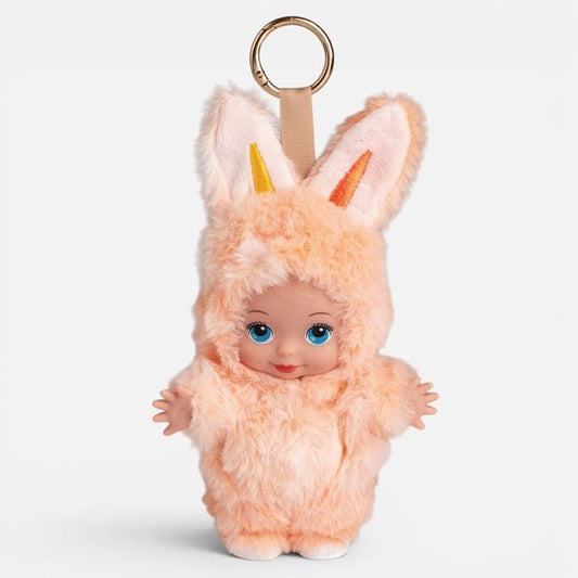 Iepure Bebe Imbracat Bleu-Mov 20cm Jumbo | Jucarie Plush - Bej-Port [ps:219325e7-54f3-41d1-9fee-ca8178c2610b]