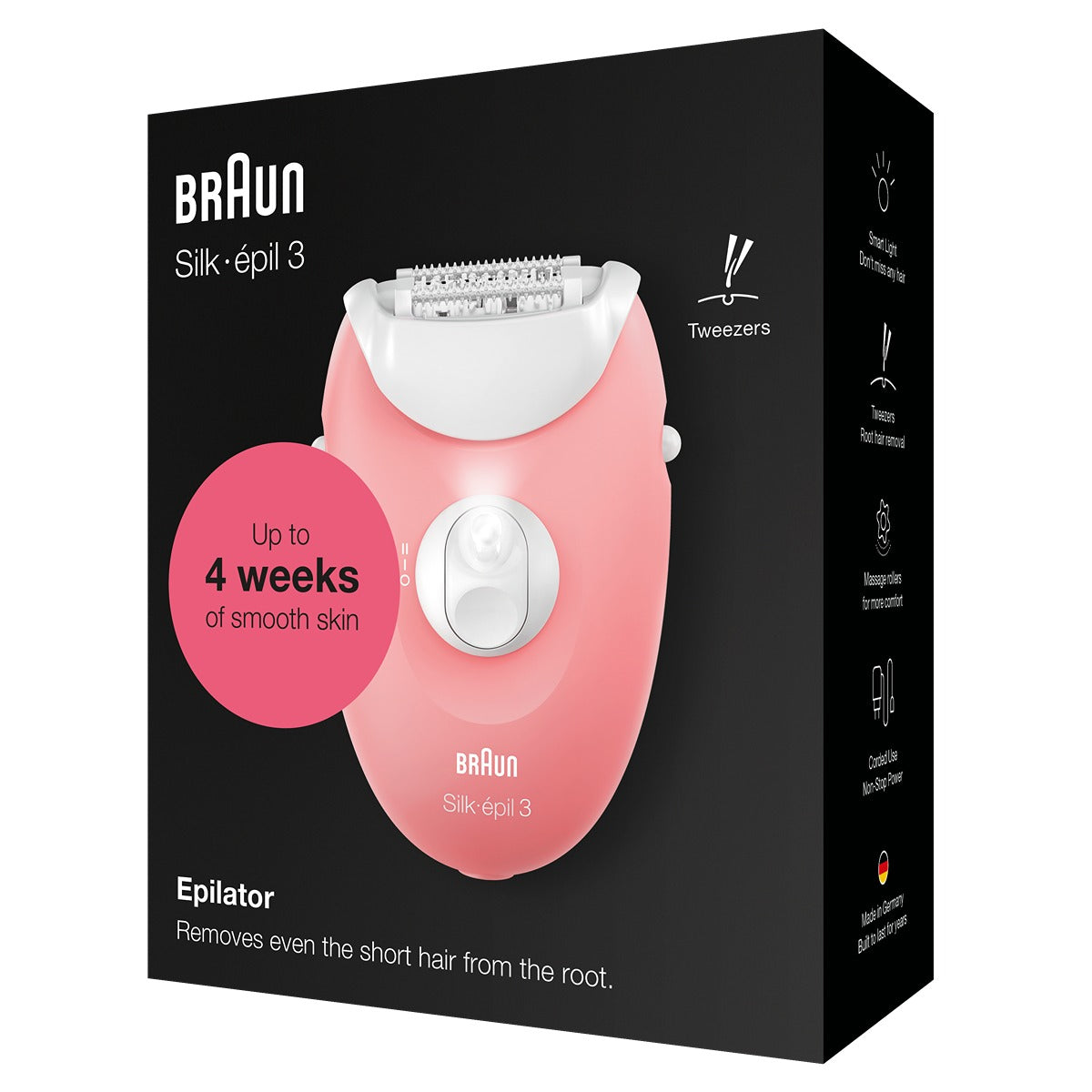 BRAUN Silk-épil 3 3-176, epilator, Roz/Alb [ps:fde2f3e8-4e74-47ee-9417-e957b09f0c64]