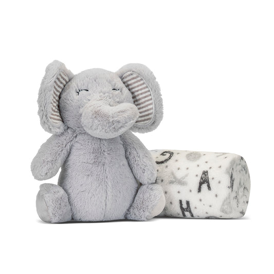 Păturică Moale cu Elefant Lorelli Nappy, Blue, 90x75 cm - Grey [ps:39191406-45c9-43f9-9090-1553e975e98b]
