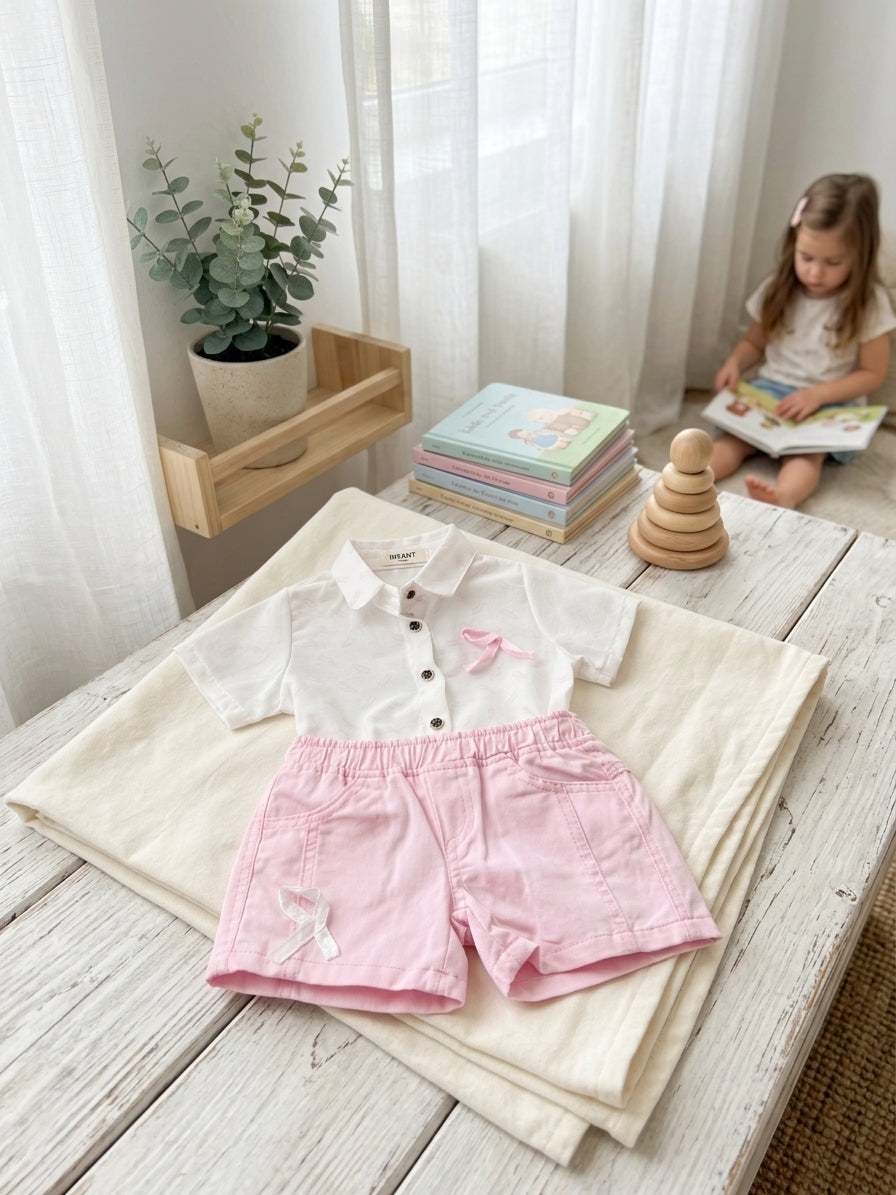 Set cămașă cu guler și pantaloni scurți, Aynur Bebe, 2-4 - 4 ANI [ps:033080fe-85b4-4143-9073-f9c32aa4da51]