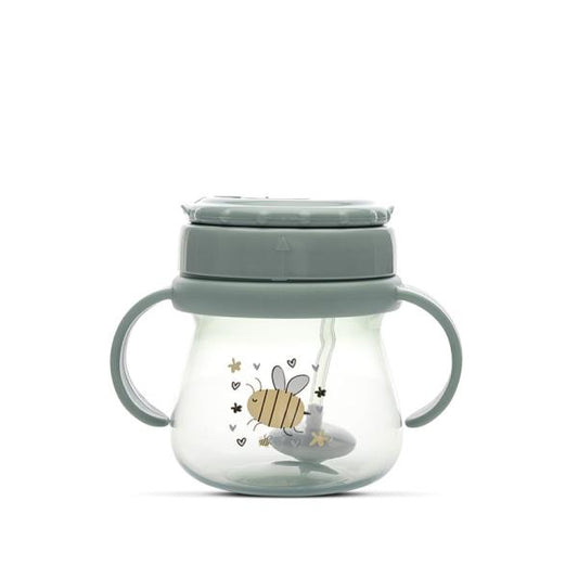 Cană cu Pai Flexibil Lorelli My Friend, 250ml, Iceberg Green - Iceberg Green [ps:91103177-d681-4f46-8fa9-5fa1908f094a]
