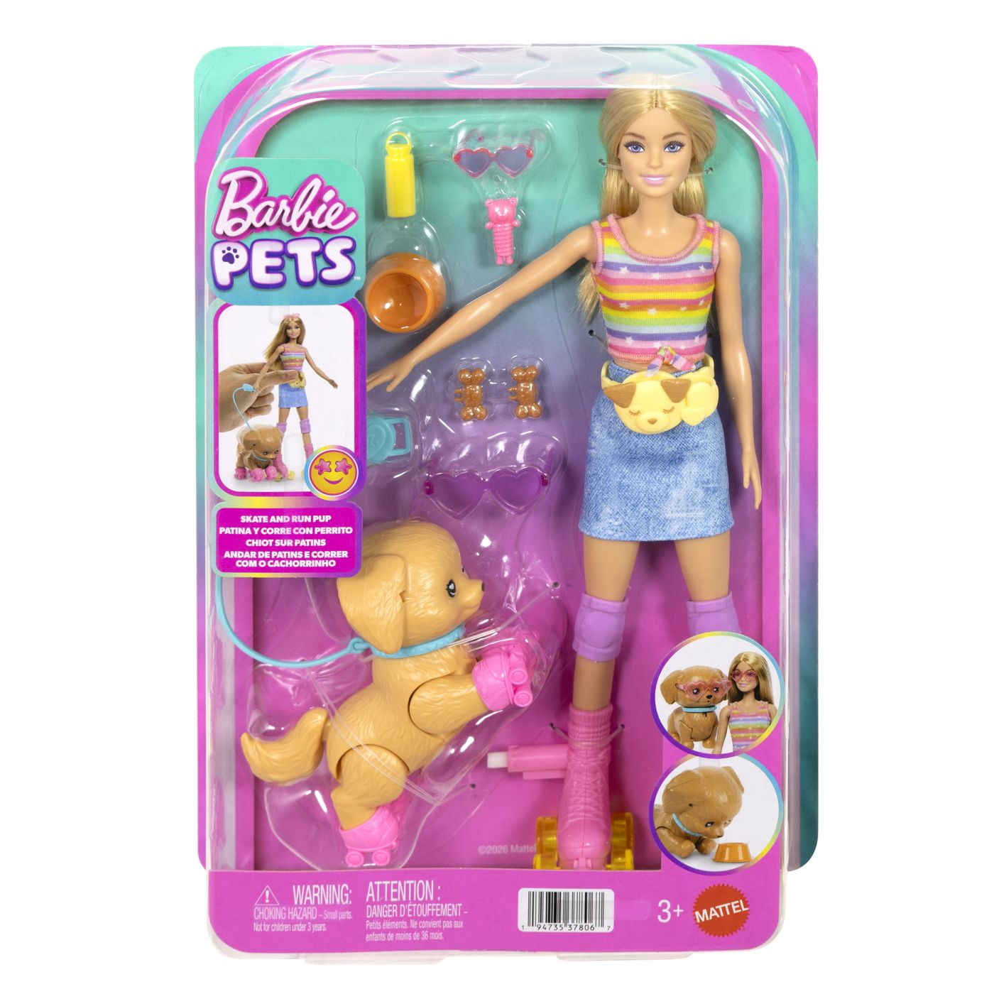 Set Papușă Barbie cu Patine, Cățeluș și Accesorii | Mattel - Default Title [ps:bb13d85a-77d4-4ae9-96a9-7865edd96864]