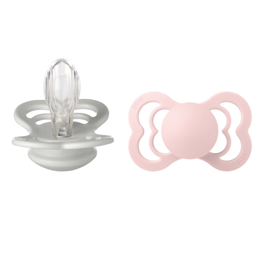 Set 2 Suzete BIBS Supreme Silicon 0 luni - Ivory/Blush - Haze/Blossom [ps:195e739b-6f10-4683-ad8e-4b7354aa5da4]