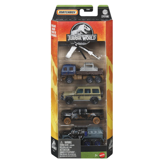Set 5 Mașinuțe Metalice Matchbox Jurassic World - Mattel - Default Title [ps:c2c3289d-aaf3-4341-901e-92f08c902fc4]