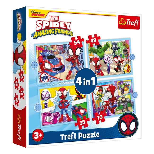 Puzzle Spidy 4 in 1 Trefl Jumbo - Set de 4 Puzzle-uri - Default Title [ps:f9037167-3fdb-4e32-b236-c98fb662e28a]