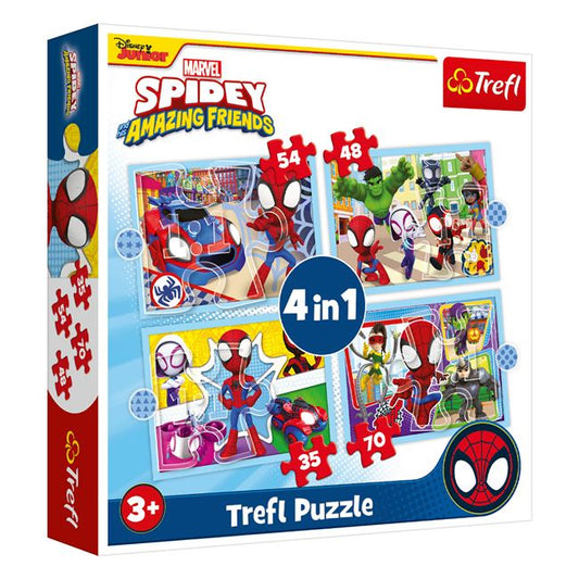 Puzzle Spidy 4 in 1 Trefl Jumbo - Set de 4 Puzzle-uri - Default Title [ps:f9037167-3fdb-4e32-b236-c98fb662e28a]