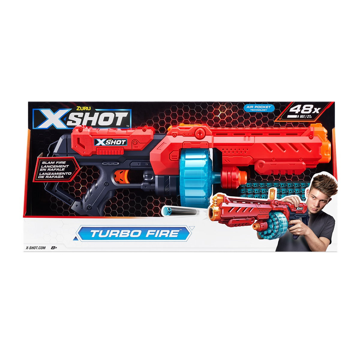 X-SHOT Blaster Turbo Fire , arma de jucarie, 48 proiectile [ps:680bfa1c-6aa5-43f0-86ac-20c79617807d]