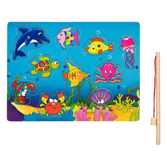 Puzzle Magnetic Lemn Pești cu Undiță Jumbo, 30x22.5cm - Default Title [ps:09a19f7a-878f-4635-98b8-02397d00dc8e]