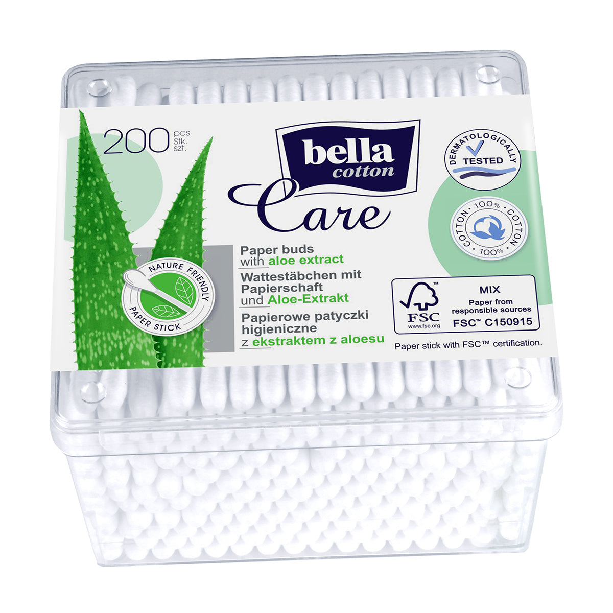 BELLA, betisoare igienice, extract Aloe Vera, cutie, 200 buc [ps:aa28a9b7-79e1-468d-ab45-e0a2d9e9cd68]