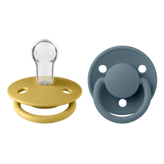 Set 2 Suzete BIBS De Lux Silicon, Tetină Rotundă - - Mustard/Petrol [ps:c5b4e574-c145-46f6-8c21-ef0fce6ea41a]