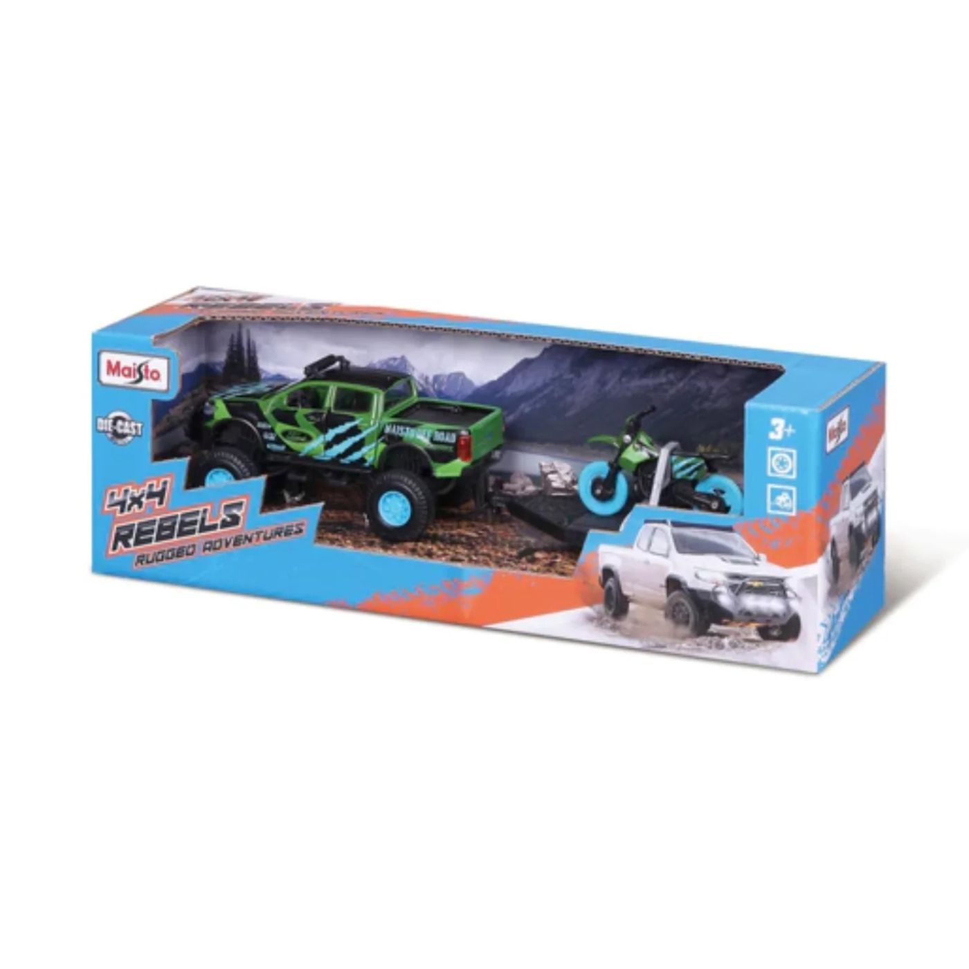 MAISTO MASINUTA METALICA 4X4 REBELS RUGGED ADVENTURES CU - Verde [ps:cf22b0be-2c7a-42dd-9ce0-825be6c72dad]