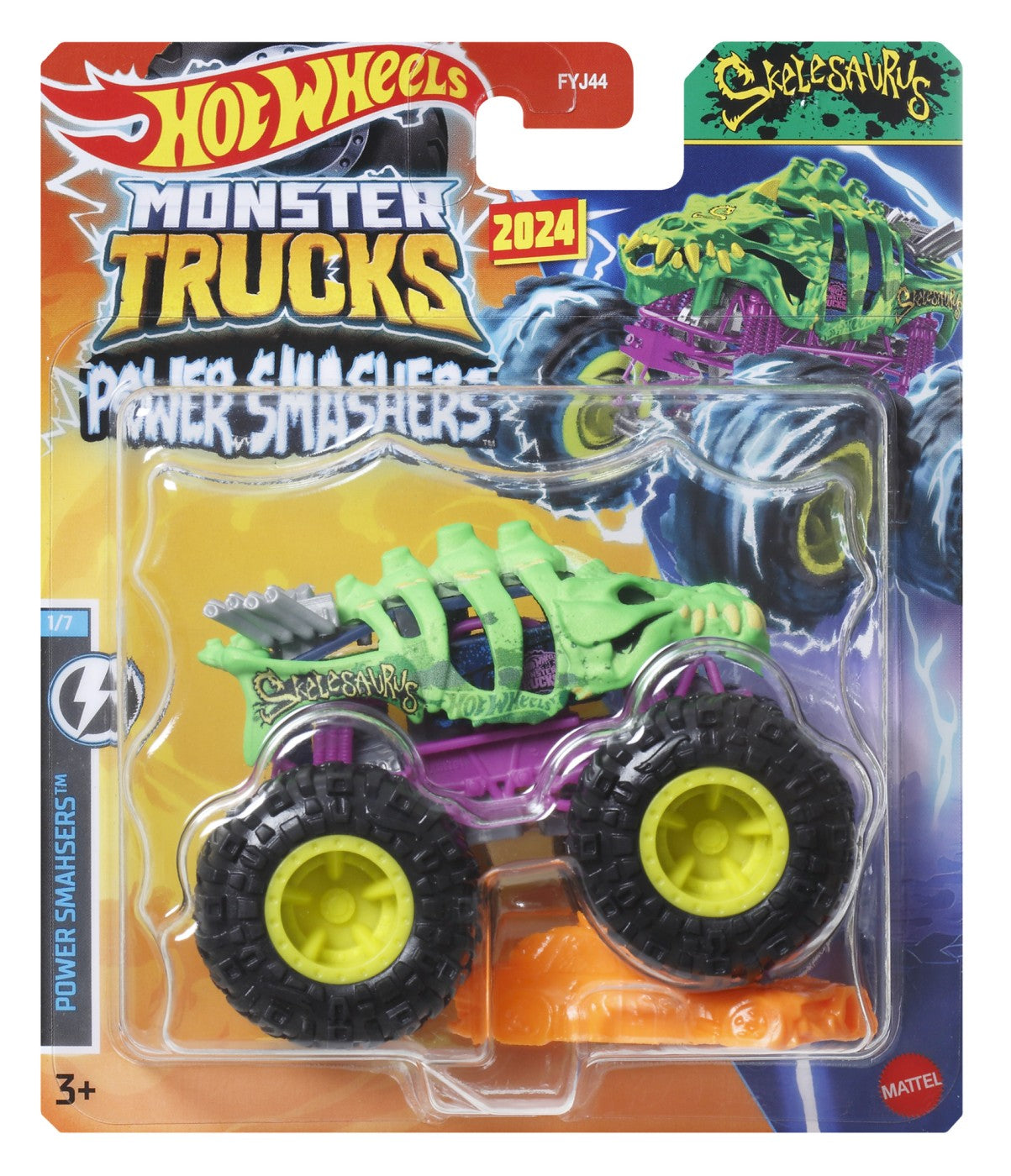 HOT WHEELS MONSTER TRUCK SET 2 MASINI SCARA 1 LA 64 - Skelesaurus [ps:d1a75532-f2a5-4b34-86d9-854f51980cf8]