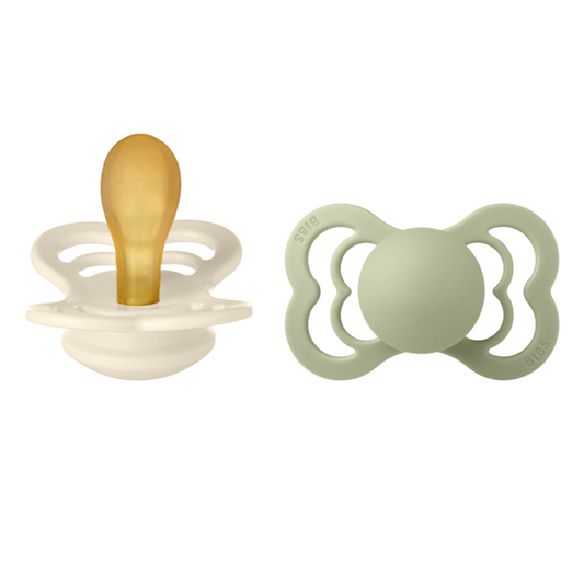 Set 2 Suzete BIBS Supreme Latex, 6 luni, Ivory/Sage - Sage [ps:8dff907a-a8fe-45e9-af2e-344747bfbca8]