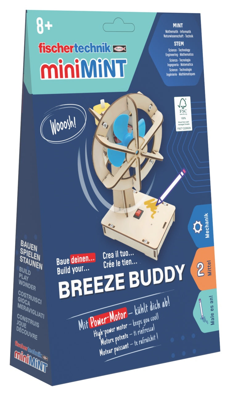 Kit STEM Ventilator Lemn miniMINT BreezeBuddy Fischertechnik - Default Title [ps:c7cecce7-7945-42e2-9314-340952366411]