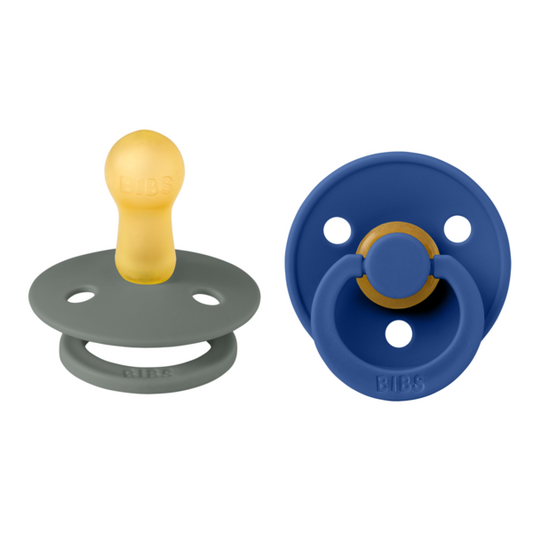 Set 2 suzete BIBS Colour Latex, tetină rotundă, 6 luni - Culori variate [ps:542f2355-6d50-4897-8c61-100a48d641ef]