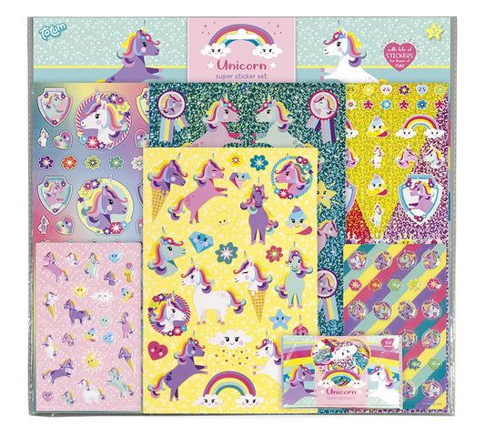 Super Set Abțibilduri cu Unicorni Totum - Peste 300 Piese - Default Title [ps:34deb31a-d881-4563-9883-4f65e96a2f6a]