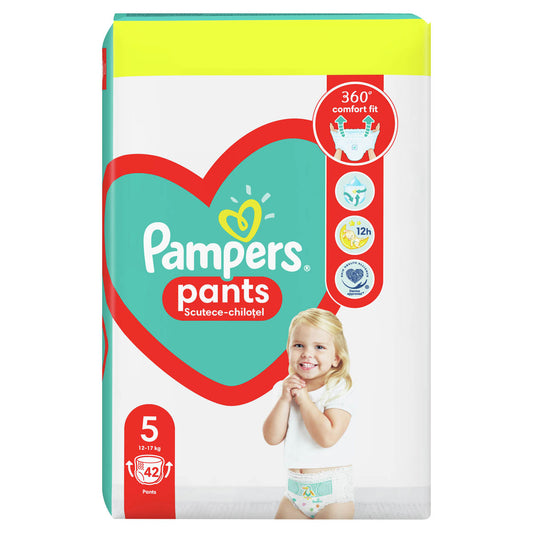 PAMPERS Active Baby Pants, scutece chilotel, 12-17 kg, marime 5, Value Pack, 42 buc [ps:7e8e2679-5b68-4a43-a7fe-9559956525e8]