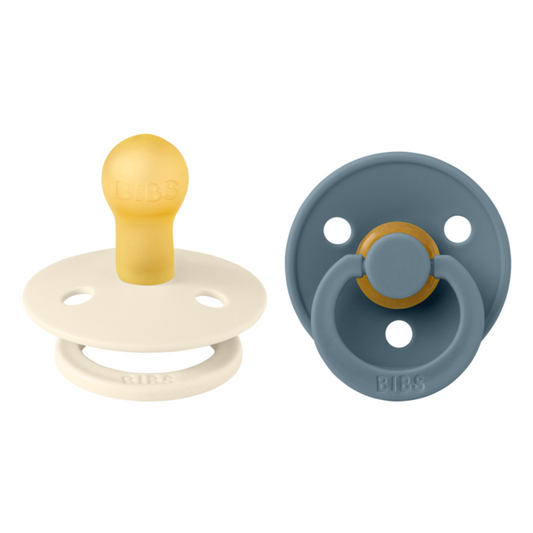 Set 2 Suzete BIBS Colour Latex, Tetină Rotundă, 0 luni - Ivory/Petrol [ps:2b6d626f-2222-458f-9ee0-d7689010d1b1]