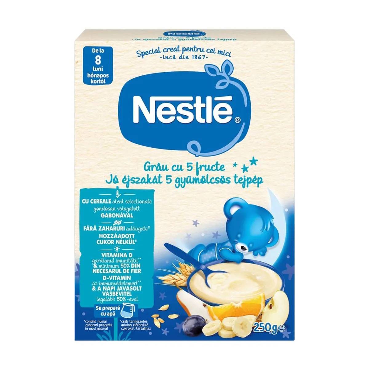 NESTLE Baby, cereale, Somn Usor, grau cu 5 fructe, 250 g - Default Title [ps:101300d0-cc5e-4d47-938f-932f8326da4b]