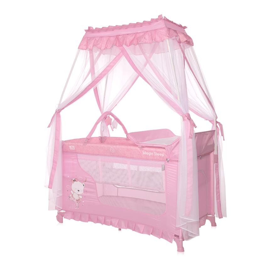 Pătuț Pliabil Lorelli Magic Sleep, Mellow Rose Ballerina - Mellow Rose Ballerina Bear [ps:ed510aae-d083-4be3-981b-332f8141fa1e]