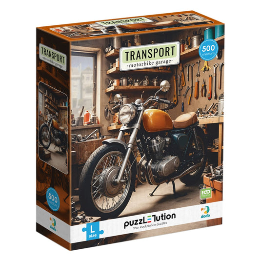Puzzle Motorbike Garage Dodo Toys, 500 piese - Default Title [ps:1e76d2f6-466b-469e-a440-441e05c3c9a9]
