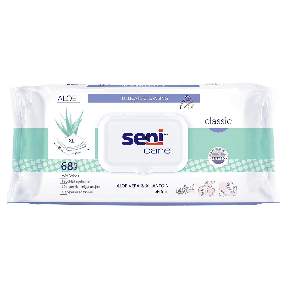 SENI Care Classic, servetele umede, pentru adulti XL, 68 buc [ps:65328df8-8a9d-4ac6-a28d-aebe7120b601]