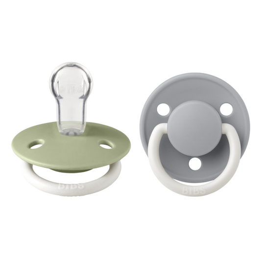 Set 2 Suzete BIBS Glow Silicon, Tetină Rotundă - - Sage [ps:83711823-2f10-4b78-aaa2-692da43383e1]