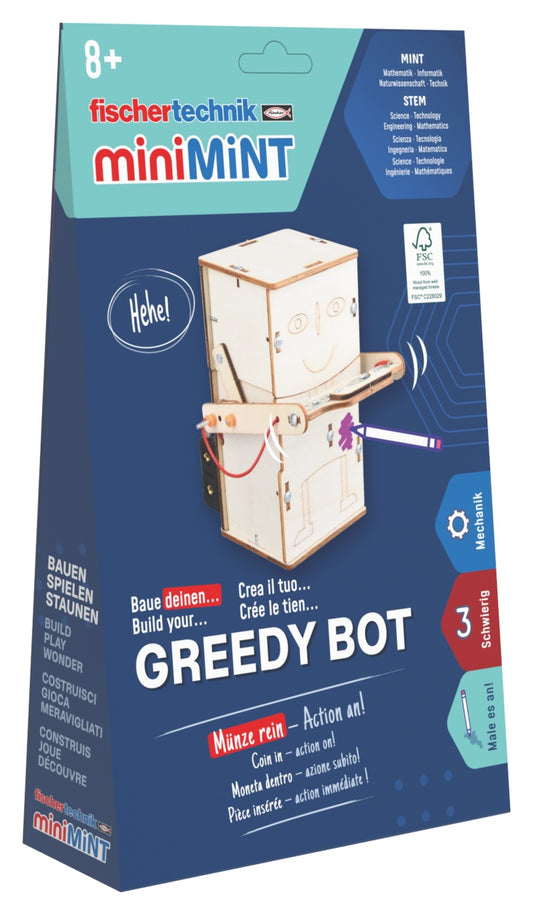Robot Pusculita Lemn miniMINT Greedy Bot Fischertechnik - Default Title [ps:622d9e26-e529-4b11-b215-a8a16d81fdde]