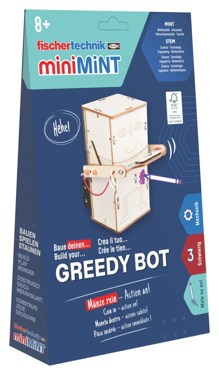 Robot Pusculita Lemn miniMINT Greedy Bot Fischertechnik - Default Title [ps:622d9e26-e529-4b11-b215-a8a16d81fdde]