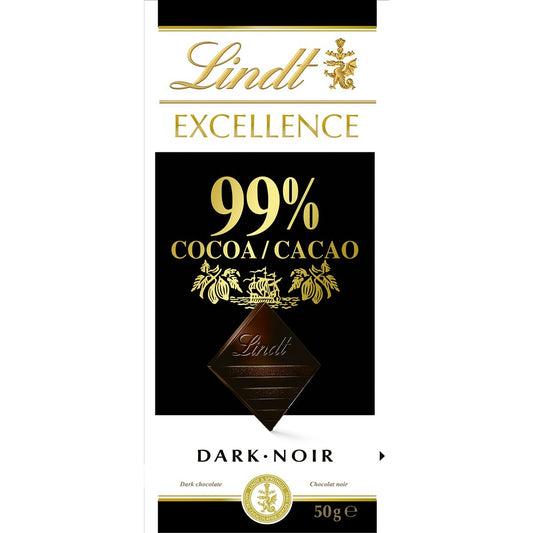 LINDT Excellence, tableta de ciocolata, 99% cacao, 50 g [ps:f27ce8d2-90b2-4c1d-bee1-fb3f97ce7690]