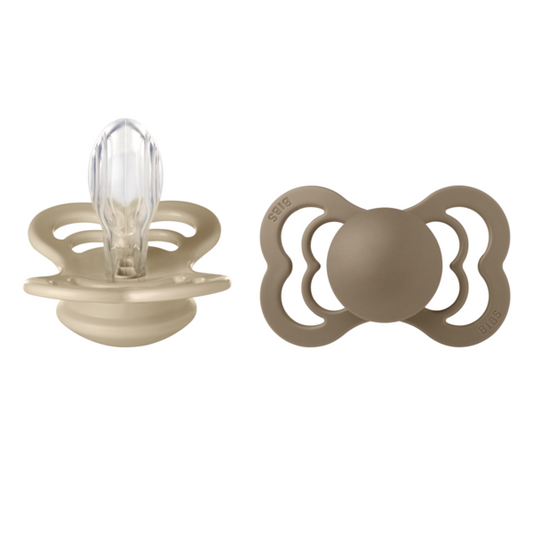 Set 2 Suzete BIBS Supreme Silicon 0 luni - Ivory/Blush - Vanilla/Dark Oak [ps:afec6fd5-90d3-443f-81fd-aba83d83ceec]