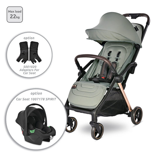 Cărucior Nou-Născut Lorelli Loret Autofold, Grey - Green [ps:c8b93c49-46ee-4b5c-99c0-2e24318b2b42]