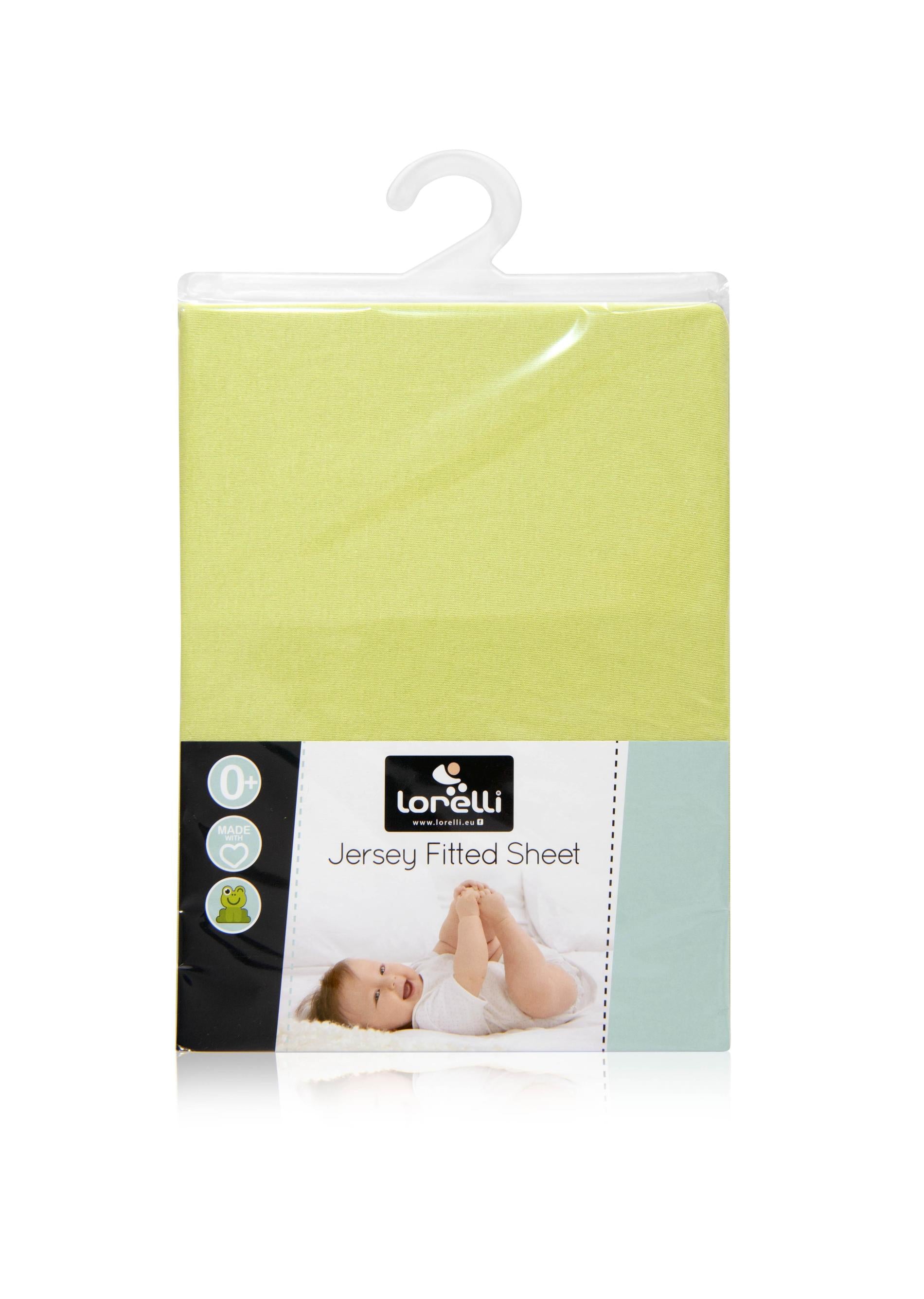 Cearsaf Pat Jersey Lorelli, 60 x 120 cm, Alb - Verde [ps:c2e5dc57-2400-473b-bc3b-e2d092a7ef9c]