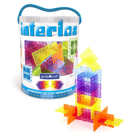 Interlox Guidecraft - Pătrate Interconectabile, 96 piese - Default Title [ps:af4a57af-a40c-46ef-bbeb-e10edd852f9f]