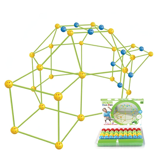 Kit Constructie Fort 3D Flippy, 36 Sfere si 51 Tije, Verde - Default Title [ps:257149f0-f781-4805-adaf-1829766d5f88]