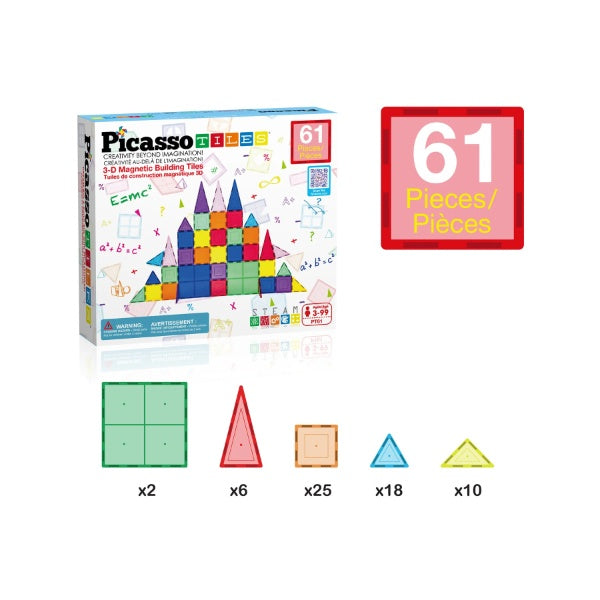 PICASSO TILES Magenetic, set de constructie, 61 piese [ps:f4b54dfd-d1a3-4f94-aba6-dcd3812862da]