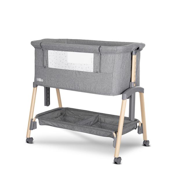 Pătuț Pliabil Co-Sleeper Lorelli Millie, Beige, 0 luni+ - Grey [ps:a7864abe-7eec-41f6-8f16-af0136e1597c]