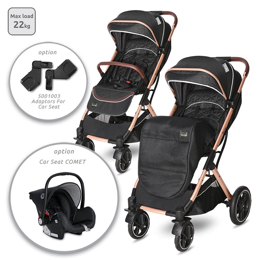 Cărucioar Lorelli Storm, 0 luni - 4 ani, Opaline Gri - Luxe Black [ps:a7efc4a9-f15b-4649-8836-cb9a306ce3f8]