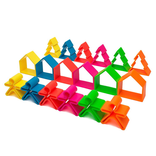 Set Senzorial Open-Ended 18 Piese Neon - Dena Toys - Neon [ps:a14d7b8b-2483-4d67-a834-0234478e52ea]