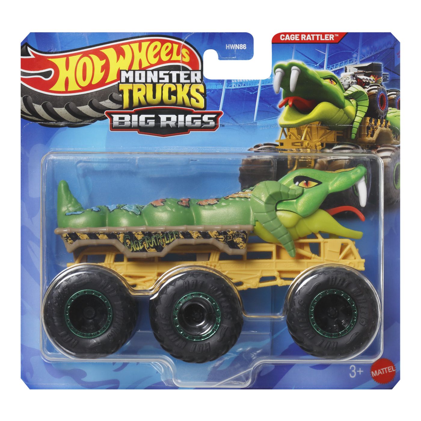 Hot Wheels Monster Truck Big Rigs Cage Rattler - Mattel - Multicolor [ps:d635d71c-d936-4427-a3d7-4a2ea03da563]