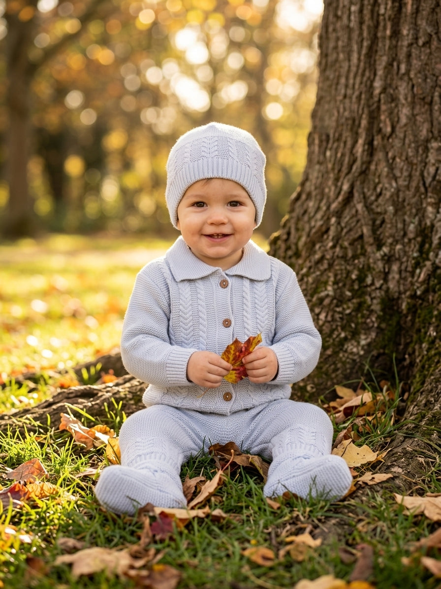 Set Tricotat Bebeluși Roz 9-12 Luni - Brand INFANT - Bleu [ps:06682814-265f-48ff-806b-06023b99b378]