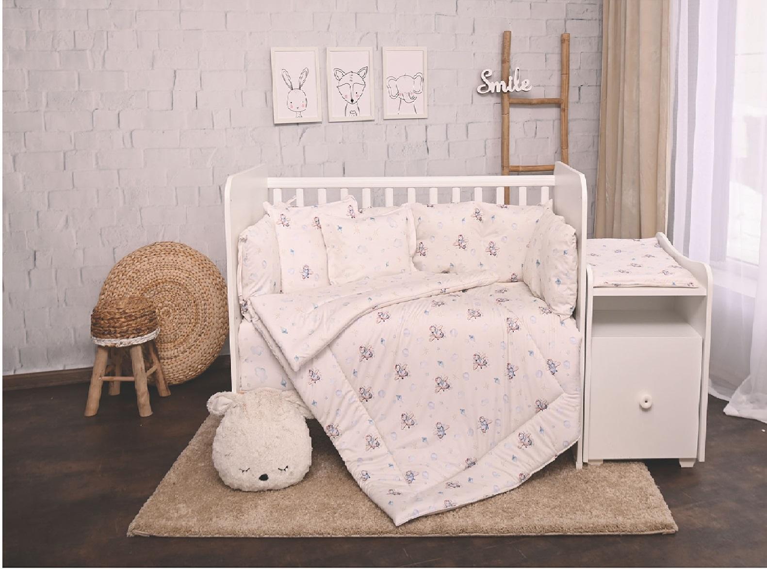 Set Lenjerie Pat Bebe Lorelli Trend Little Rabbits Grey - Albastru Aeroplan [ps:d79a7164-ff19-46b9-882e-c44e235f2352]