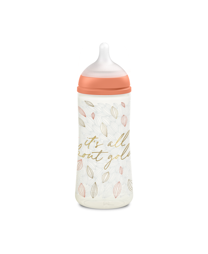 Biberon 360 ml tetină fiziologică SX Pro cu debit rapid Portocaliu Gold Premium [ps:faabcdce-02f4-4220-b2ce-b98814cfca41]