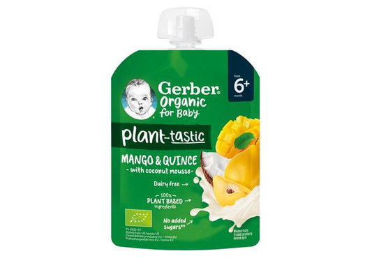 GERBER Bio, piure, de la 6 luni, cu mango, 80 g - Default Title [ps:a6b103e0-e94c-417a-8750-610d42d0e5e2]