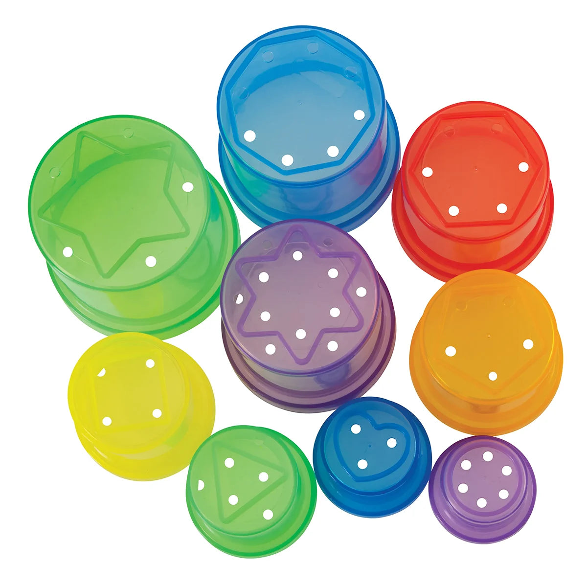 Cupe Translucide Colorate pentru Stivuire Tickit, 9 piese - Default Title [ps:886ebda3-6c3a-436f-95ba-9e9f6e6e4e11]
