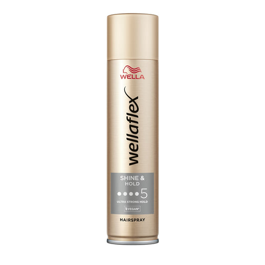 WELLAFLEX Shiny & Hold, fixativ pentru coafat, cu fixare foarte puternica, fixare: 5/5, 250 ml [ps:c215f209-4c71-4b22-81a0-93c7773696ca]